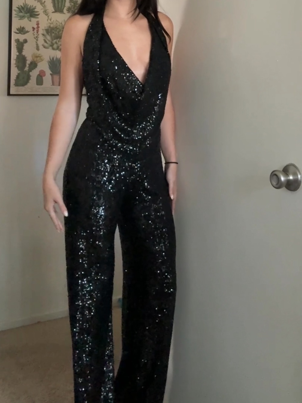 Nookie Black Sequin Fantasy Jumpsuit